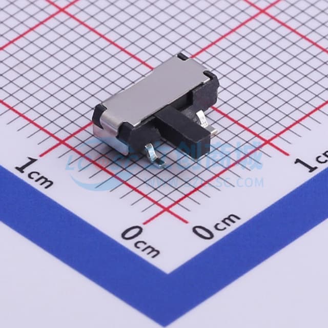 柄长4mm 卧贴双档 滑动开关实物图