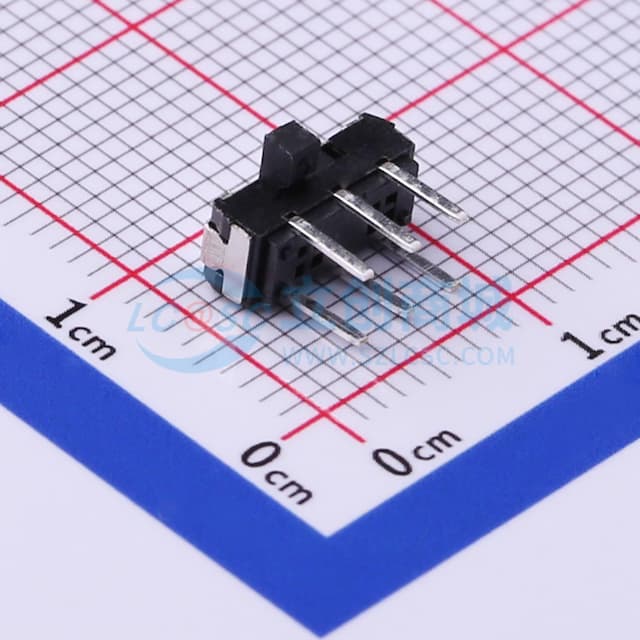 W9.0xD3.5xH3.5 六脚侧拨插件两档小拨动开关 柄高2MM 【插件】实物图