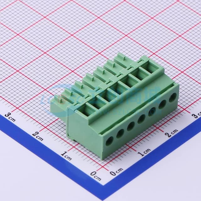 1x7P 3.81mm 排数:1 每排P数:7实物图