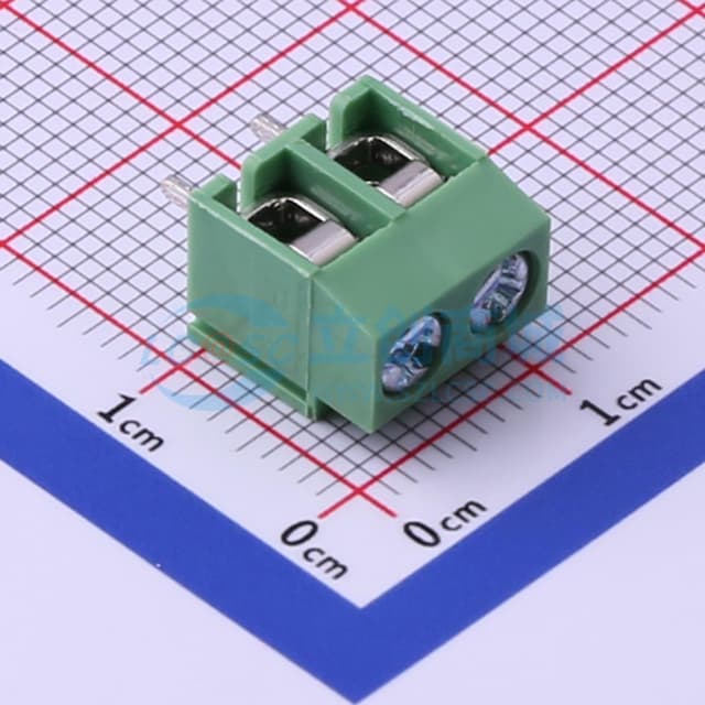 1x2P 5mm 直插 排数:1 每排P数:2 【螺钉】实物图