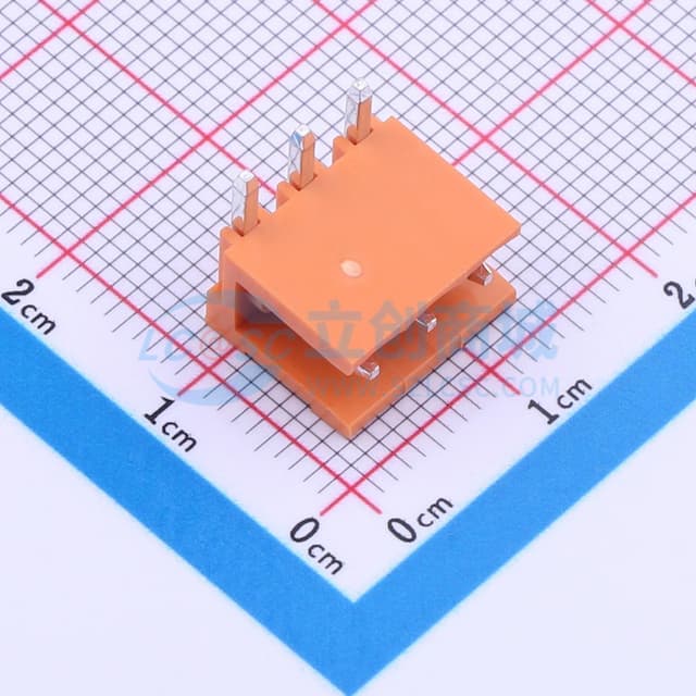 橙色 1x3P 3.96mm 排数:1 每排P数:3【插件】实物图