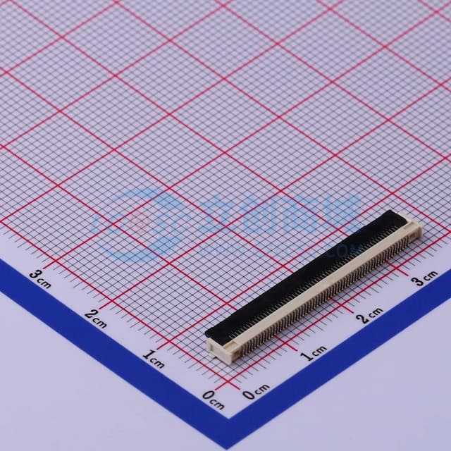 间距:0.5mm P数:60P 翻盖式 下接实物图