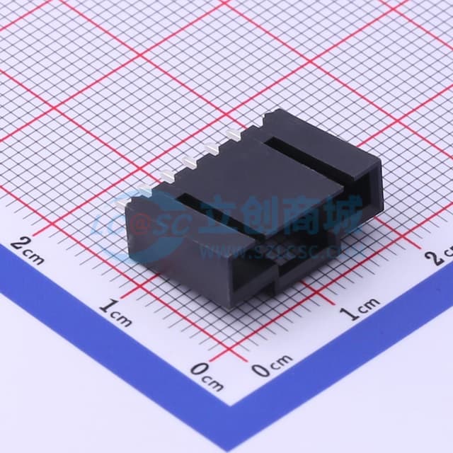 1x6P 间距:2.54mm 直插 【插件】实物图