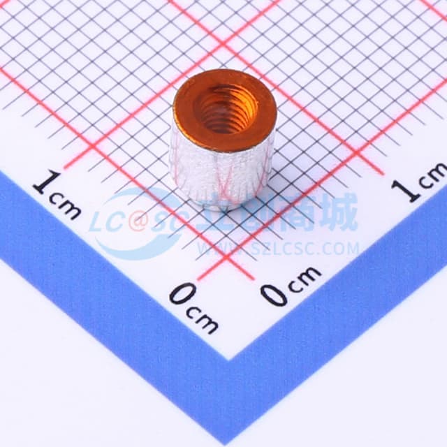 雄和远景，电路板表贴圆螺母柱，M3Xφ5.56X5+1.53，铜镀锡，编带装实物图