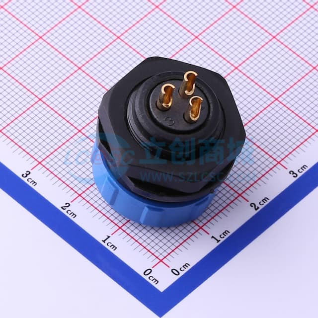 后螺母插座JH1712P-3实物图