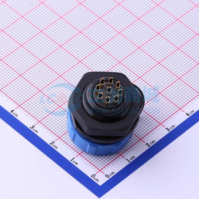 后螺母插座JH1712P-9实物图