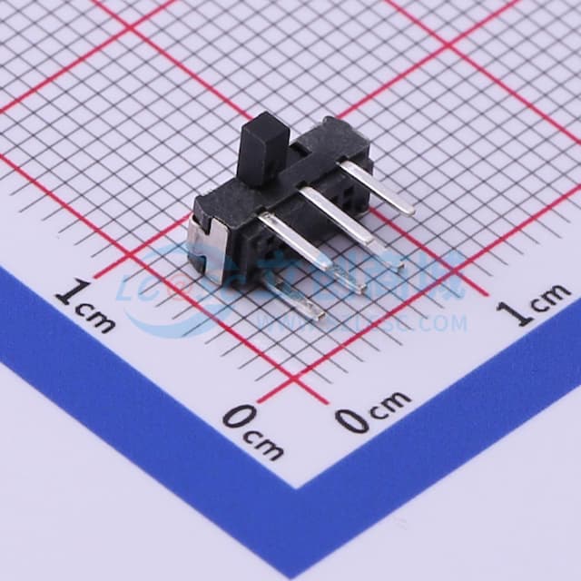 柄长3mm 直插双档 滑动开关 【插件】实物图