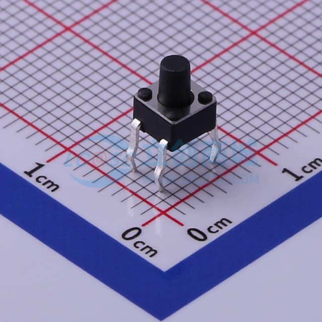 轻触开关4.5*4.5*6.0mm四脚插件圆柄正按250gf 【轻触】实物图
