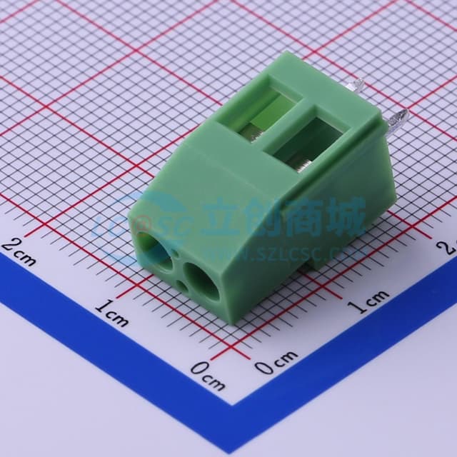 5mm 1x2P 排数:1 每排P数:2 直插 【插件】实物图