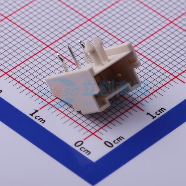 1x3P 间距:2.5mm 弯插 系列:XA 【插件】实物图