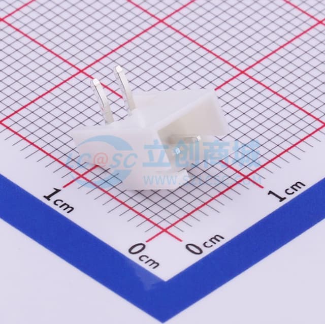 1x2P 间距:2.5mm 弯插 【插件】实物图
