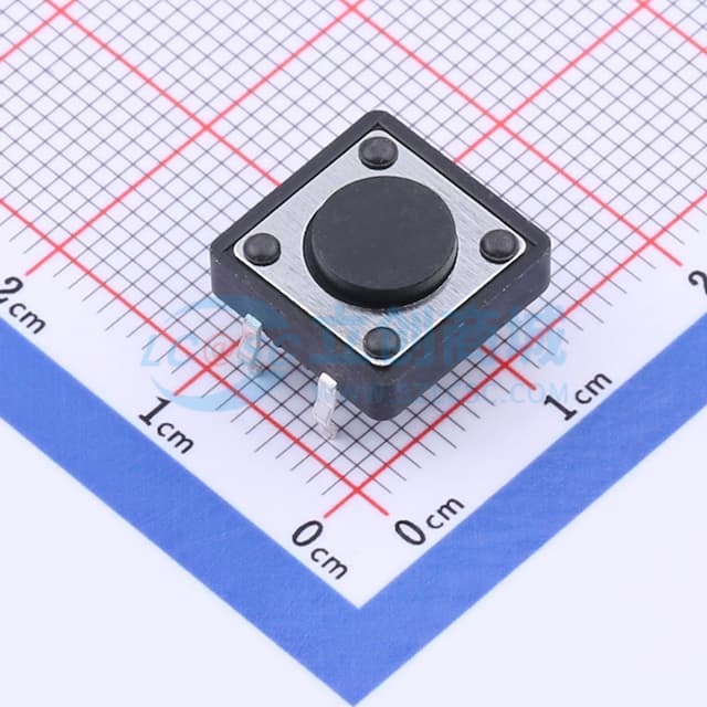 12*12*4.3mm 直插 轻触开关 【插件】实物图
