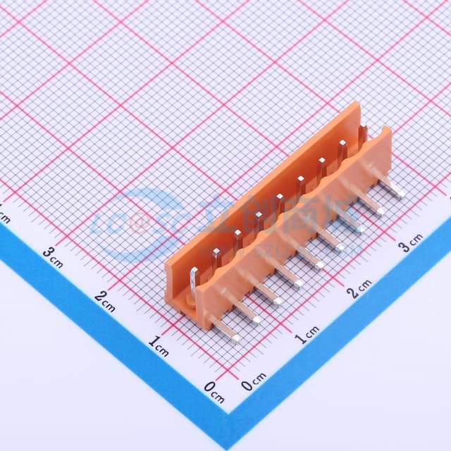 橙色 1x9P 3.96mm 排数:1 每排P数:9【插件】实物图
