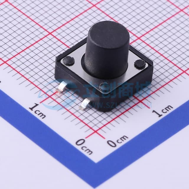 轻触开关12*12*9.5mm贴片四脚圆柄250gf实物图