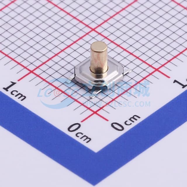 轻触开关5.2*5.2*4.5mm铜头4*4贴片四脚轻触开关250gf实物图