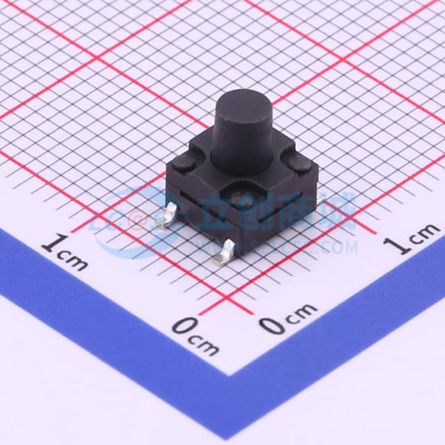 防水贴片轻触开关6.2*6.2*7.5四脚贴片6*6*7.5贴片IP67按键250gf实物图