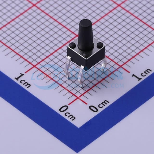 轻触开关4.5*4.5*8.0mm四脚插件圆柄正按250gf 【轻触】实物图