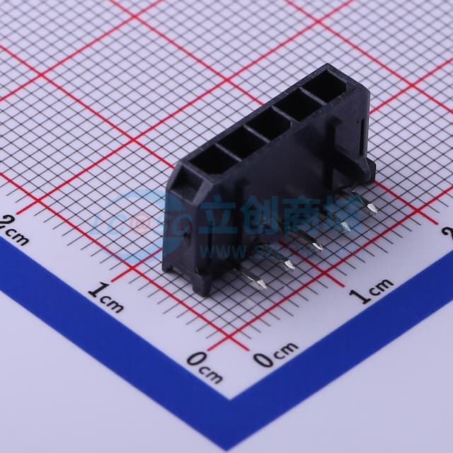 1x5P 间距:3mm 弯插 系列:Micro-Fit(MX 3.0) 【插件】实物图