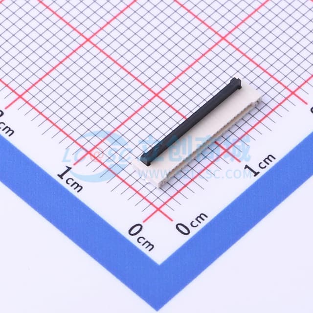 间距:0.5mm P数:24P 翻盖式 双侧触点/上下接实物图
