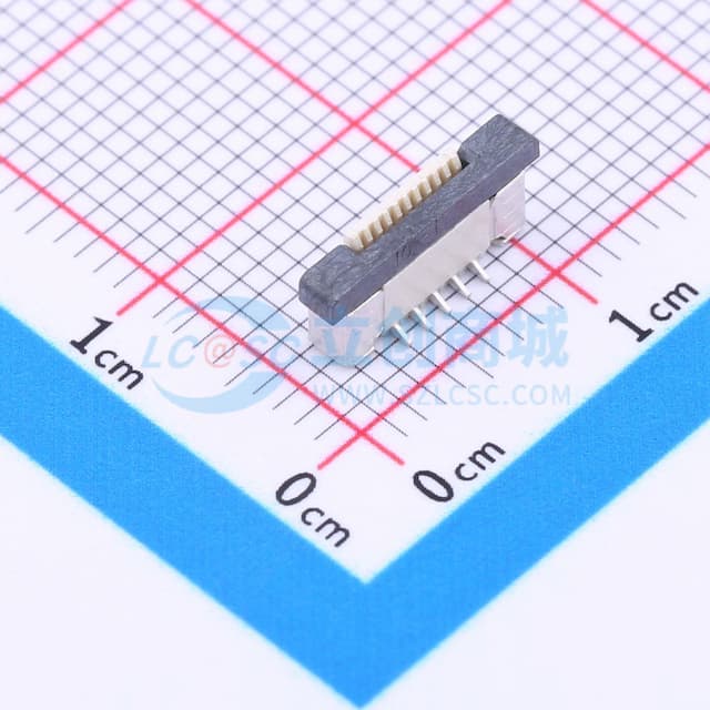 间距:0.5mm P数:10P 抽屉式 单侧触点/垂直实物图