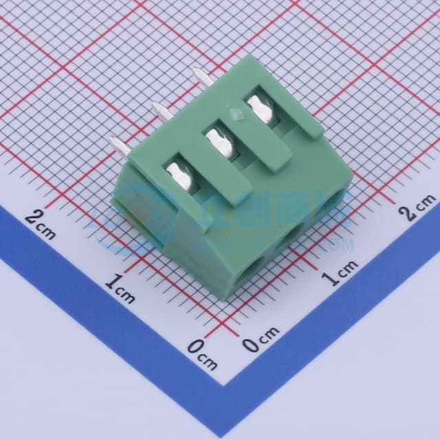 5.08mm 1x3P 排数:1 每排P数:3 直插 【插件】实物图