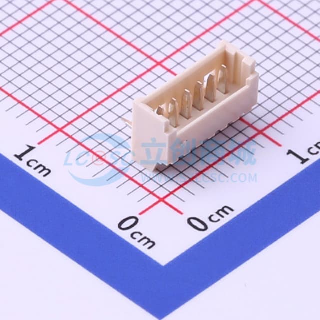 1x6P 间距:1.25mm 弯插 系列:PicoBlade(MX 1.25) 【插件】实物图