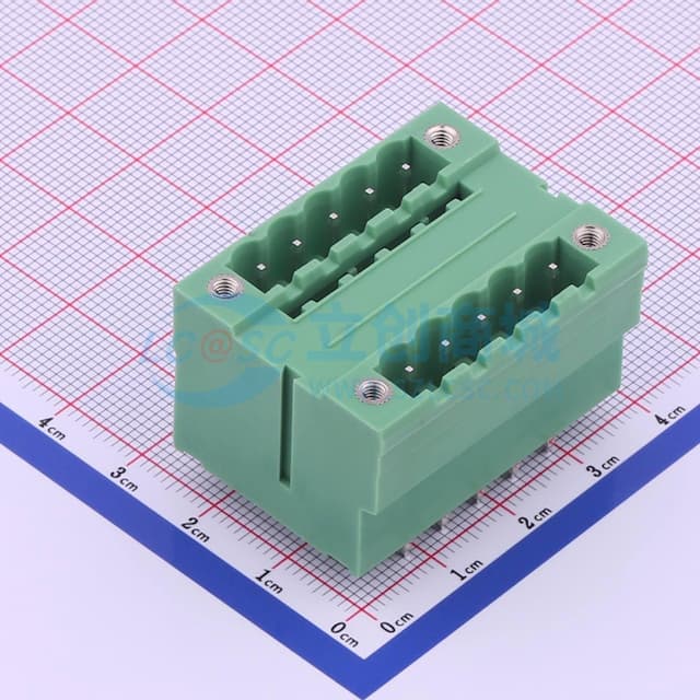 螺丝固定 2x5P 5.08mm 排数:2 每排P数:5 【插拔】实物图