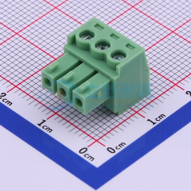 1x3P 3.81mm 排数:1 每排P数:3实物图