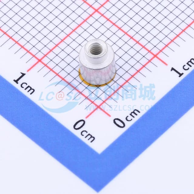 雄和远景，电路板表贴圆螺母柱，M2Xφ4.35X3.5+1.4，铁镀锡，编带装实物图