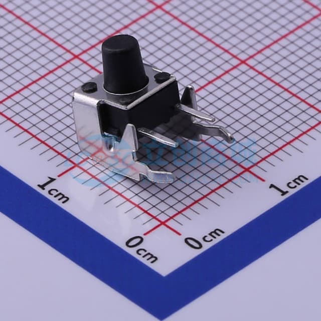 轻触开关6*6*7.5mm带支架插件四脚侧按250gf 【轻触】实物图