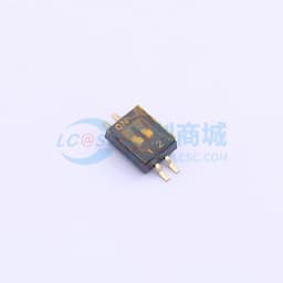 停产 间距1.27mm 平拨,凹槽式 2位拨码开关缩略图
