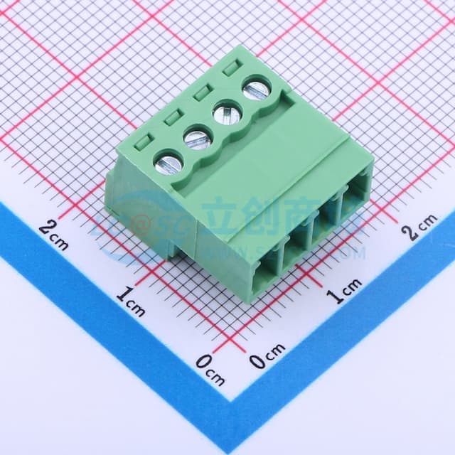 1x4P 3.81mm 排数:1 每排P数:4实物图