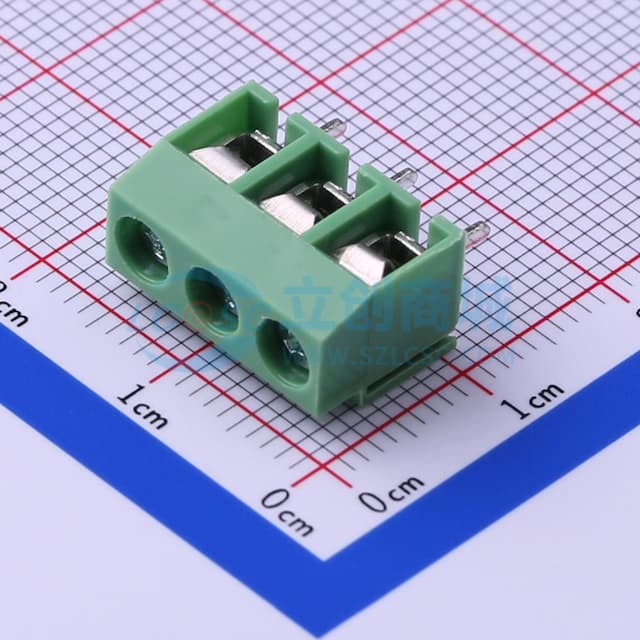 5mm 1x3P 排数:1 每排P数:3 直插 【螺钉】实物图