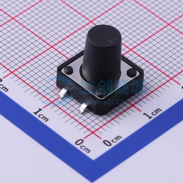 轻触开关12*12*12mm贴片四脚圆柄250gf实物图