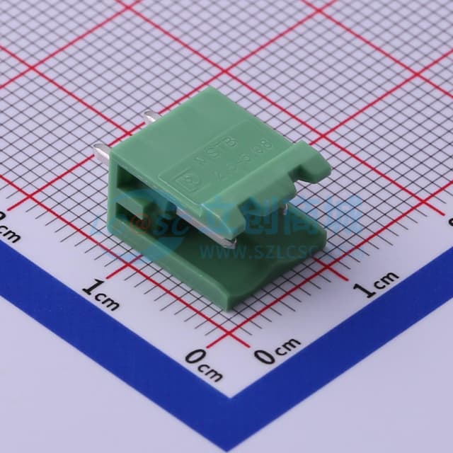 1x2P 5.08mm 排数:1 每排P数:2 【插拔】实物图