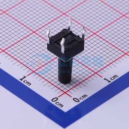 轻触开关6*6*12mm插件四脚DIP圆柄黑柄250gf 【轻触】缩略图