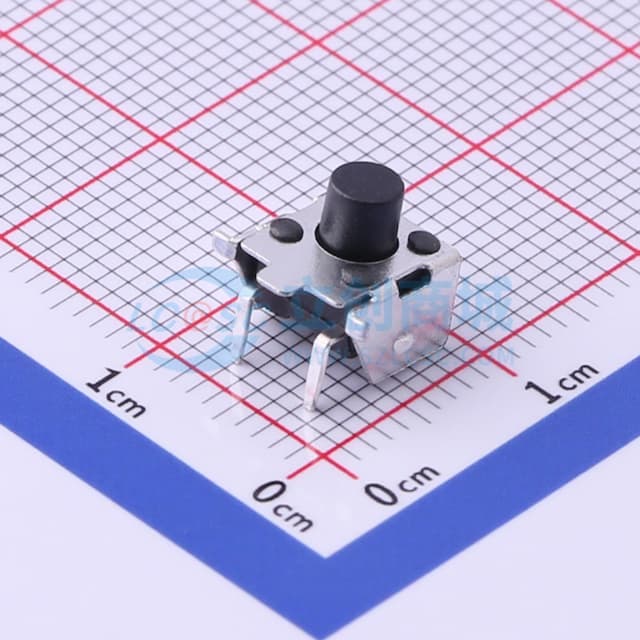 轻触开关6*6*6.5贴片带支架按键侧按250gf实物图