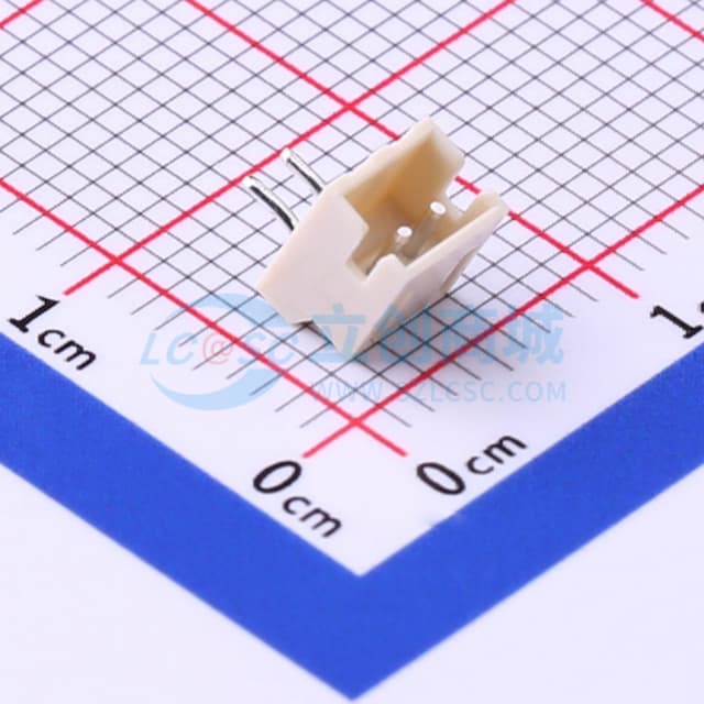 1x2P 间距:1.5mm 弯插 系列:ZH 【插件】实物图