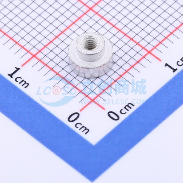 雄和远景，电路板表贴圆螺母柱，M2Xφ5.56X2+1.53，铁镀锡，编带装实物图