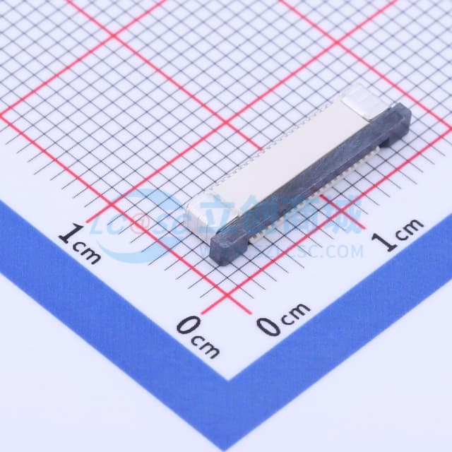 间距:0.5mm P数:22P 抽屉式 下接实物图
