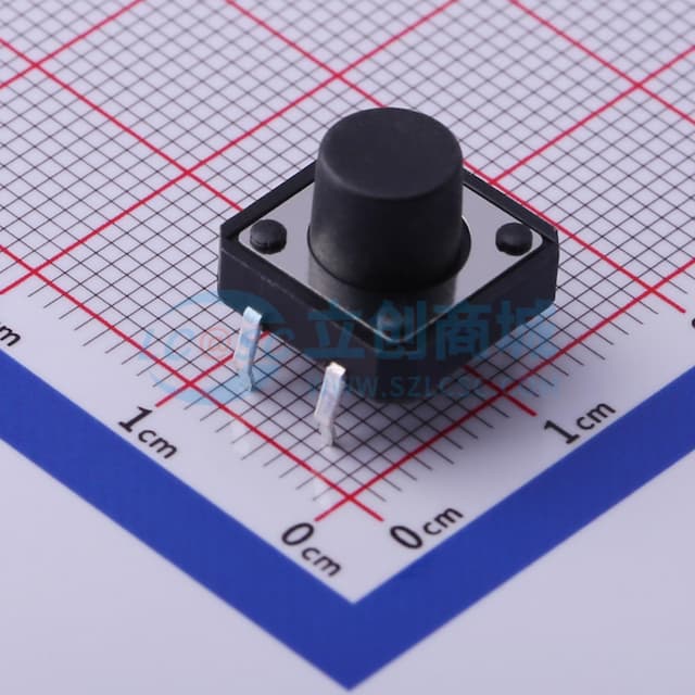 轻触开关12*12*8.5mm插件四脚DIP圆柄250gf 【轻触】实物图