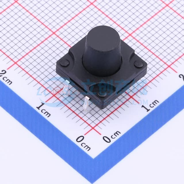 12*12*10.5mm 直插 轻触开关 【插件】实物图