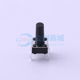 轻触开关6*6*12mm插件四脚DIP圆柄黑柄250gf 【轻触】缩略图