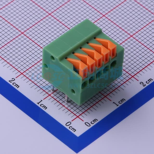 2.54mm 每排P数:5 【弹簧】实物图