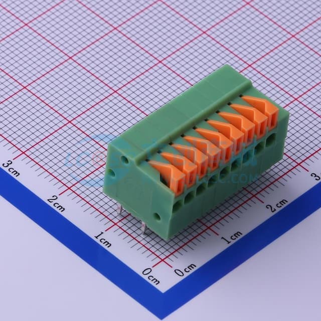 2.54mm 每排P数:9 【弹簧】实物图