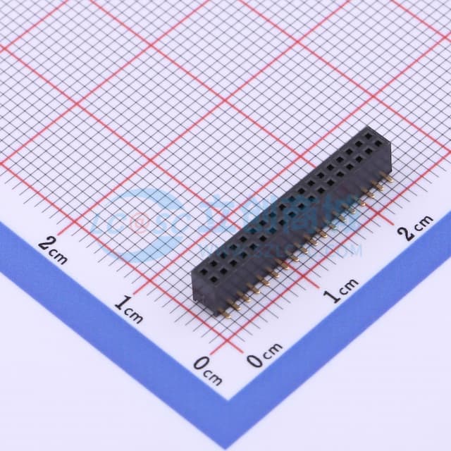 间距:1.27mm 2x18P 立贴实物图
