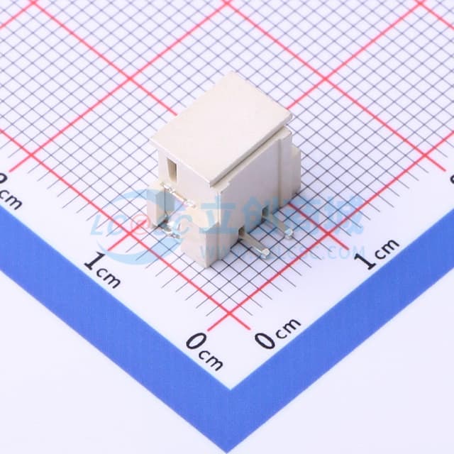 1x2P 间距:2.5mm 立贴 系列:XHB实物图