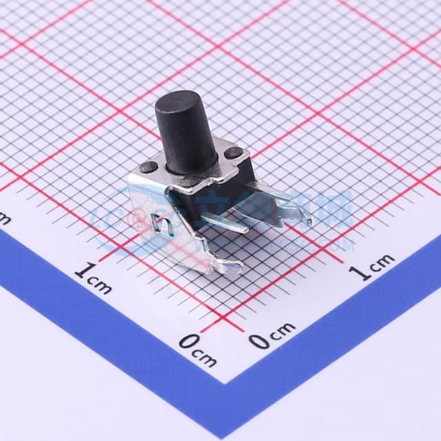 轻触开关6*6*8.5插件带支架按键四脚侧按250gf 【轻触】实物图