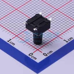 轻触开关6*6*9.5mm贴片四脚SMD黑柄250gf缩略图