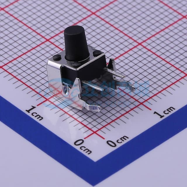 轻触开关6*6*8.0mm带支架插件四脚侧按250gf 【轻触】实物图